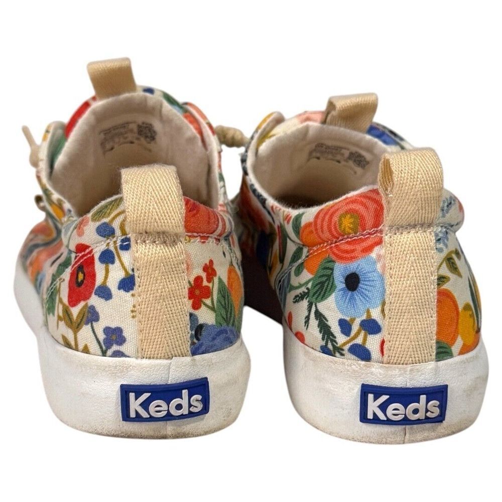 Keds Floral Canvas Sneakers in Cream, Red, Blue, Green, Orange - Picture 4 of 7